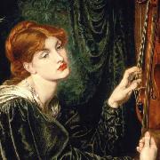 Dante Gabriel Rossetti cropped version of Veronica Veronese oil